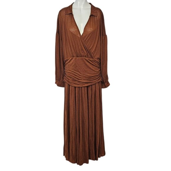 Maeve Brown Midi Dress - Picture 2 of 7